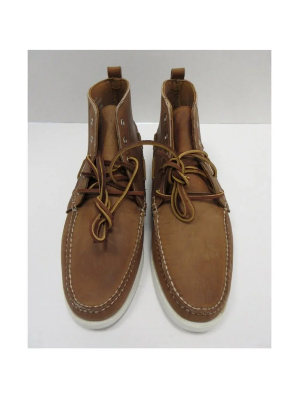 Ralph Lauren Boots 11 D Tan Telford Chukka Leather Lace Up USA Made